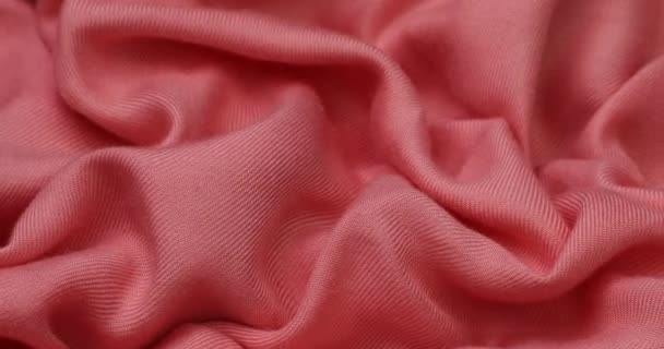 Рожевий Тканинний Фон Рожеві Тканинні Хвилі Фонова Текстура Рожева Тканина — стокове відео