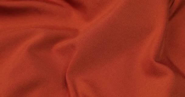 Oranje Stof Achtergrond Oranje Doek Golven Achtergrond Textuur Oranje Doek — Stockvideo
