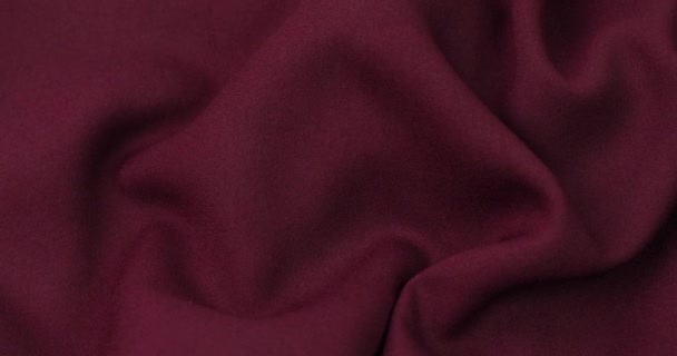 Burgundy Fabric Background Burgundy Cloth Waves Background Texture Burgundy Fabric — Stock Video