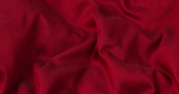 Sfondo Tessuto Rosso Panno Rosso Onde Sfondo Texture — Video Stock