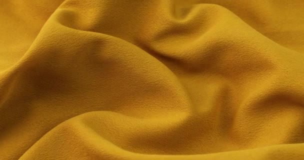 Жовтий Тканинний Фон Жовті Тканинні Хвилі Текстури Фону — стокове відео