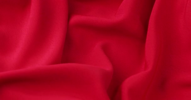 Fondo Tela Roja Material Textil Tela Roja — Vídeos de Stock