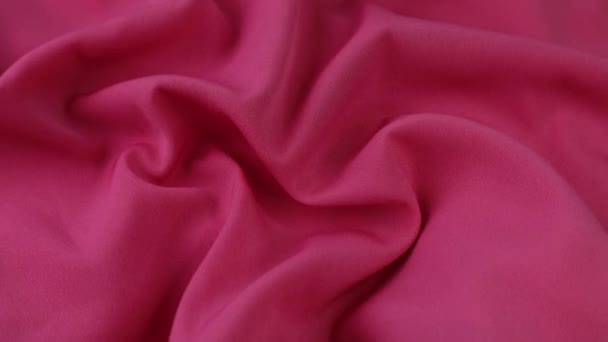 粉色面料背景 粉色布波背景纹理 粉红织物织物纺织材料 — 图库视频影像