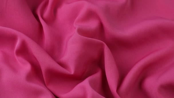 粉色面料背景 粉色布波背景纹理 粉红织物织物纺织材料 — 图库视频影像