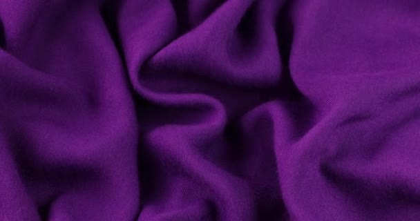 Fialové Pozadí Tkaniny Fialové Tkaniny Vlny Pozadí Textury Fialový Textilní — Stock video