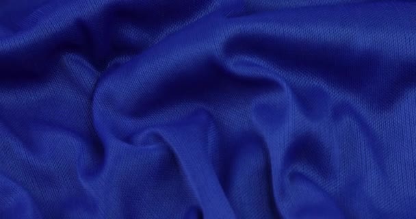 Blue Fabric Background Blue Cloth Waves Background Texture Blue Fabric — Stock video