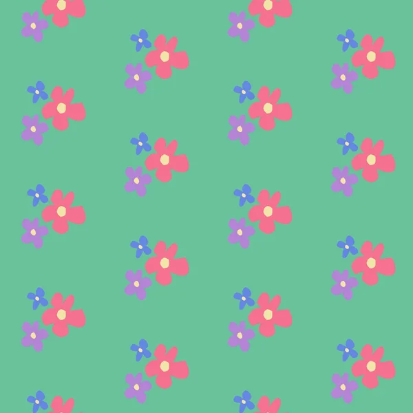 Découpe Enfant Vectoriel Motif Floral Sans Couture Fleurs Pastel Papier — Image vectorielle