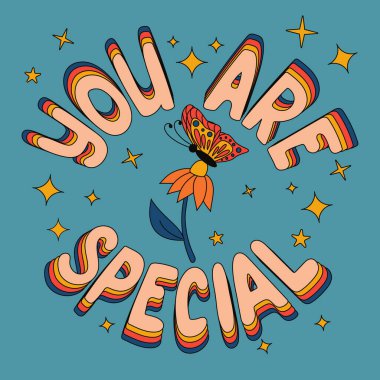 Çizgi film tipografik kompozisyonu motive ediliyor. İzole edilmiş ana hat sloganı 