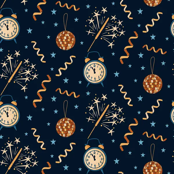 Yeni yıl arifesinde minimalist el kusursuz desen çizdi. Yeni yıl öğelerini düz bir şekilde kutlamakla ilgili bir vektör koyu arkaplanda noktalı dokuyla. Arkaplan, ambalaj kağıdı ve tekstil için ideal