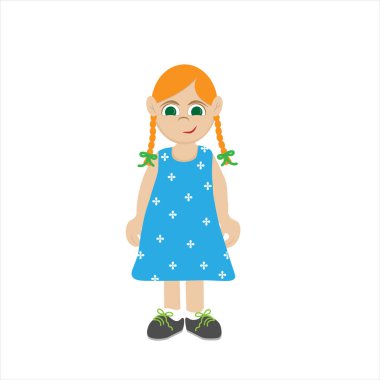 Cartoon of a reddish girl