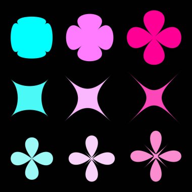 vektör geometrik şekiller modern tasarımın elementlerini şekillendirir 