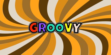 70 'lerin modası geçmiş geçmişi. Soyut klasik arka plan. Basit bir doğrusal biçim şablon-hippi tarzında vektör illüstrasyonu.