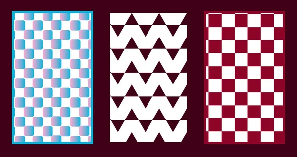 70年代时髦的嬉皮士背景 棋盘棋盘三角花纹矢量纹理在流行的复古迷幻风格 Y2K美学 — 图库矢量图片