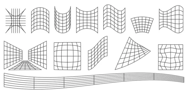 Conjunto Elementos Retro Y2K Bling Formas Brutalismo Abstracto Objetos Gráficos — Archivo Imágenes Vectoriales