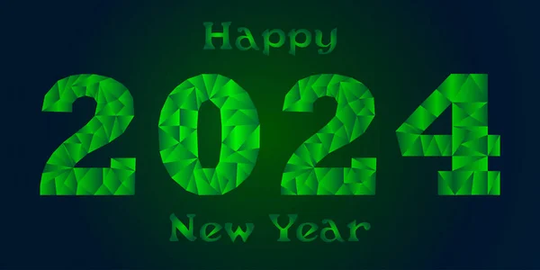 Happy New Year 2024 Text Effect Vector Illustration Background New — Stock Vector