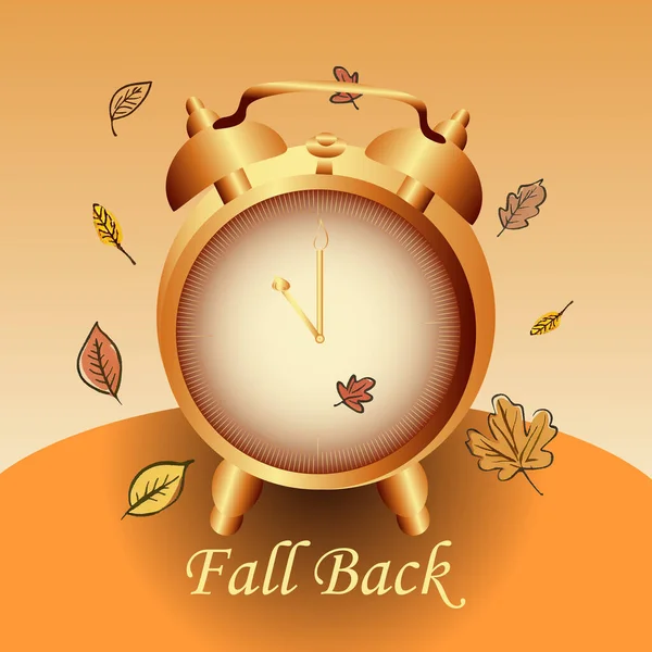 Daylight Saving Time Warm Autumn Colors Vector Image — Stock Vector