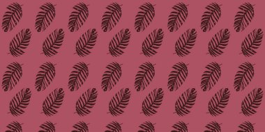 Avuç içleri arka plan vektörüyle kusursuz desen. Çiçek deseni, tropikal bitkiler, vektör illüstrasyonu. 