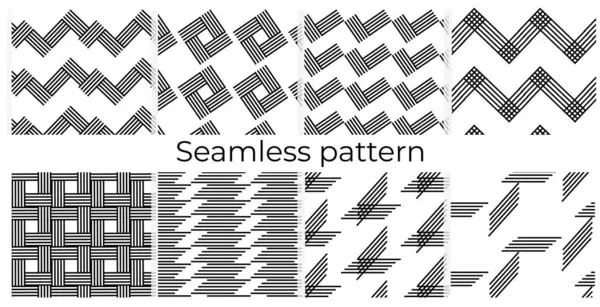 Set Van Naadloos Patroon Abstracte Ornament Voor Designer Wallpaper Prints — Stockvector