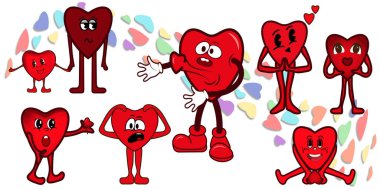 Harika Kalpli Yapıştırıcı Aşkı Ayarladı Mutlu Kalplerin Çılgın Görüntüleri 