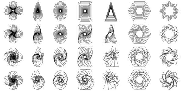 Geometrik soyut çiçek seti, yıldız figürü vektör ikon kiti, dehşet retro vahşi minimum sanat. Basit Memphis y2k element koleksiyonu, çiçek ızgarası düz Bauhaus şablonu. Soyut çiçek biçimleri