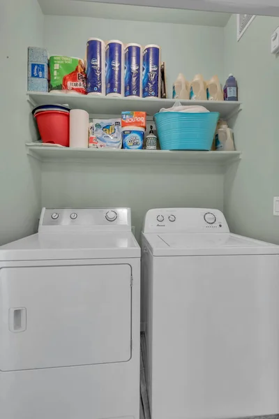 Laundry Detergent Blue Bin — Stock Photo, Image