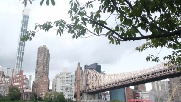 Vista Panorâmica Skyline Nova Iorque Manhattan Cidade Edifícios Emblemáticos Históricos — Vídeo de Stock