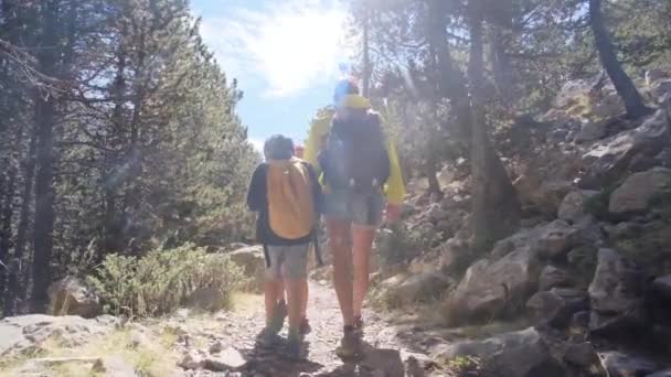 Alleinerziehende Mutter Genießt Mit Ihren Und Jährigen Kindern Einen Ausflug — Stockvideo