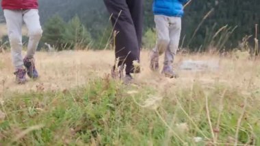 Genç yürüyüş meraklılarıyla güneşli mevsimlerin tadını çıkarın. Vahşi doğada aile gezileri, yakınlığı teşvik etmek ve fitness 'i desteklemek.