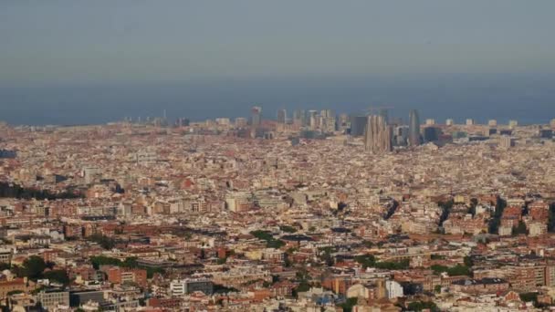Αεροφωτογραφία Της Βαρκελώνης Των Κτιρίων Αρχιτεκτονικής Της Πόλης — Αρχείο Βίντεο