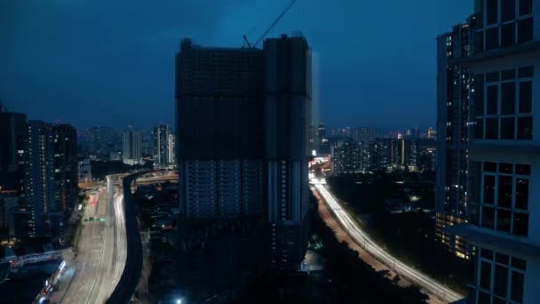 Time Lapse View Pulse Asian City Night — Vídeo de Stock
