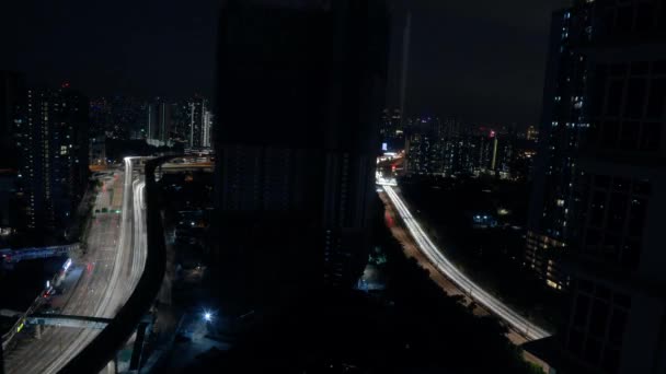 Time Lapse View Pulse Asian City Night — Stok Video