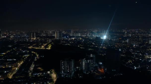 Zeitraffer Ansicht Des Pulses Einer Asiatischen Stadt Bei Nacht — Stockvideo