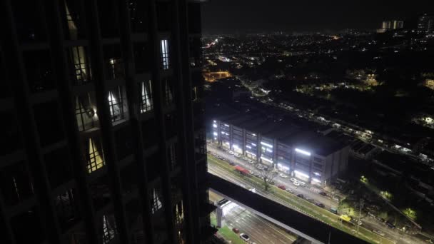 Time Lapse View Pulse Asian City Night — Stock Video