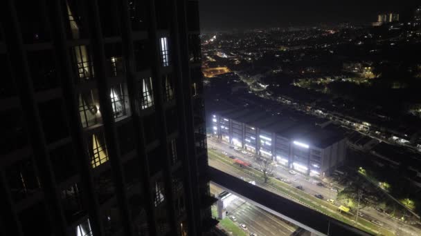 Time Lapse View Pulso Una Ciudad Asiática Noche — Vídeos de Stock