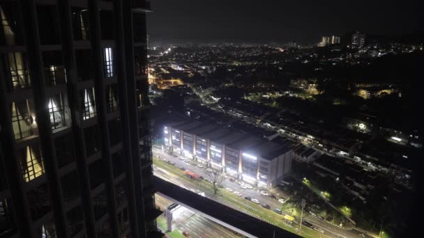 Időeltolódás Egy Ázsiai Város Pulzusáról Éjszakában — Stock videók
