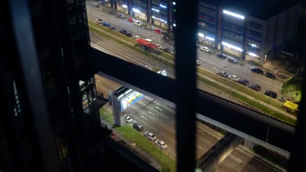 Time Lapse View Pulso Una Ciudad Asiática Noche — Vídeo de stock