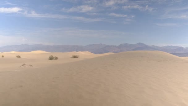 Пейзаж Долины Смерти Национальном Парке Мохаве Песчаными Дюнами — стоковое видео