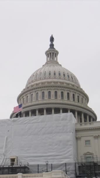 Здание Национального Капитолия Столице Сша Вашингтоне Округе Колумбия — стоковое видео