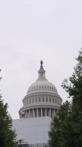 美国国会大厦 United States Capitol 通常被称为国会大厦 Capitol Building 或国会大厦 Capitol Building — 图库视频影像