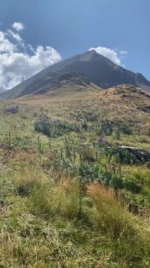 Dağ manzarasının güzel bir görüntüsü. 