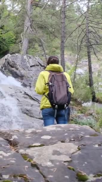 Woman Quest Nature Wonders Joignez Vous Une Femme Dans Quête — Video