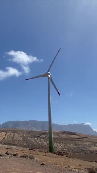 Wind Turbine Mountains — Stock Video