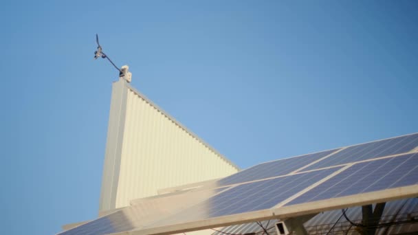 Solární Panely Střeše Domu — Stock video