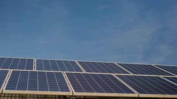 Solar Panels Roof House — Stock Video