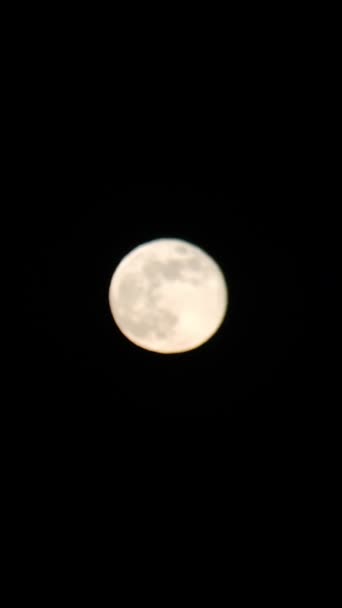 Pełnia Księżyca Nocnym Niebie Astronomia — Wideo stockowe