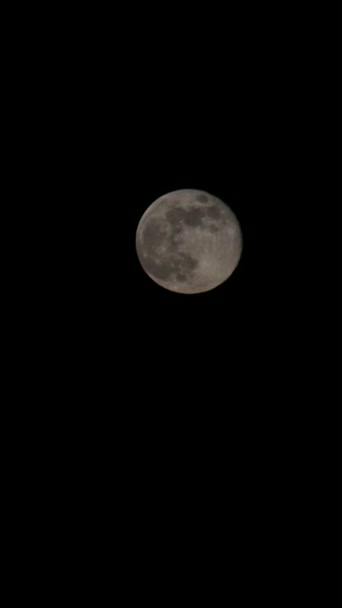 Pleine Lune Dans Ciel Nocturne Astronomie — Video