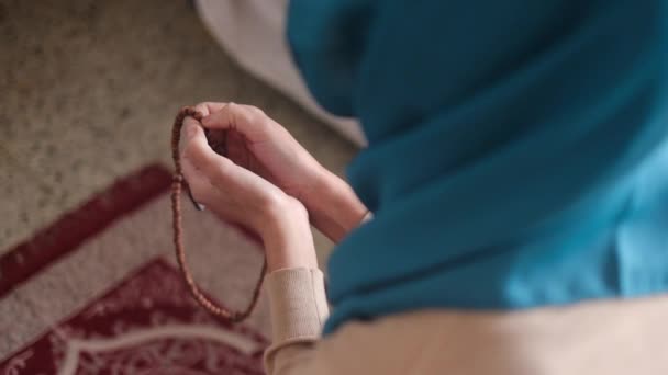 Muselman Kvinna Hijab Islam Ramadan — Stockvideo