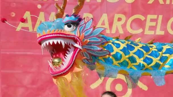 Dragão Durante Festival Ano Novo Chinês — Vídeo de Stock