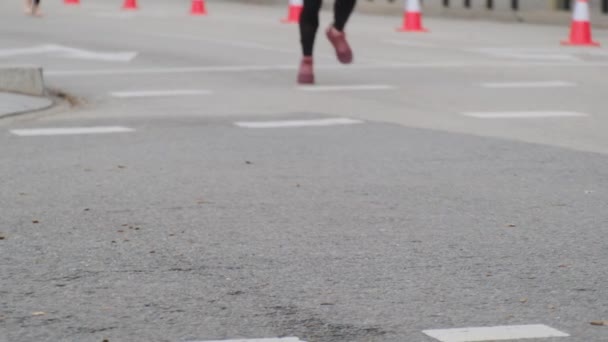 跑马拉松 运动和健康概念的人 — 图库视频影像