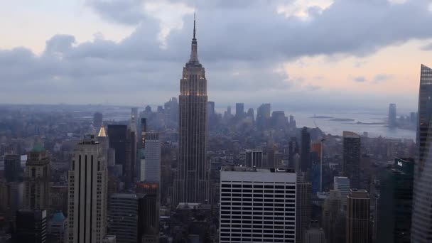 Вид Манхэттен Нью Йорк Сша — стоковое видео